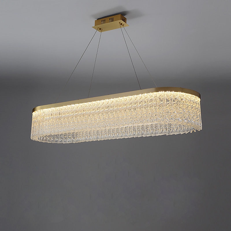 lámpara colgante de luz led lámpara de cristal luz de la isla de cocina diseño de círculo dorado moderno diseño de linterna de 80 cm metal galvanizado 220-240v 110-120v 2025 - $760.09 –P8