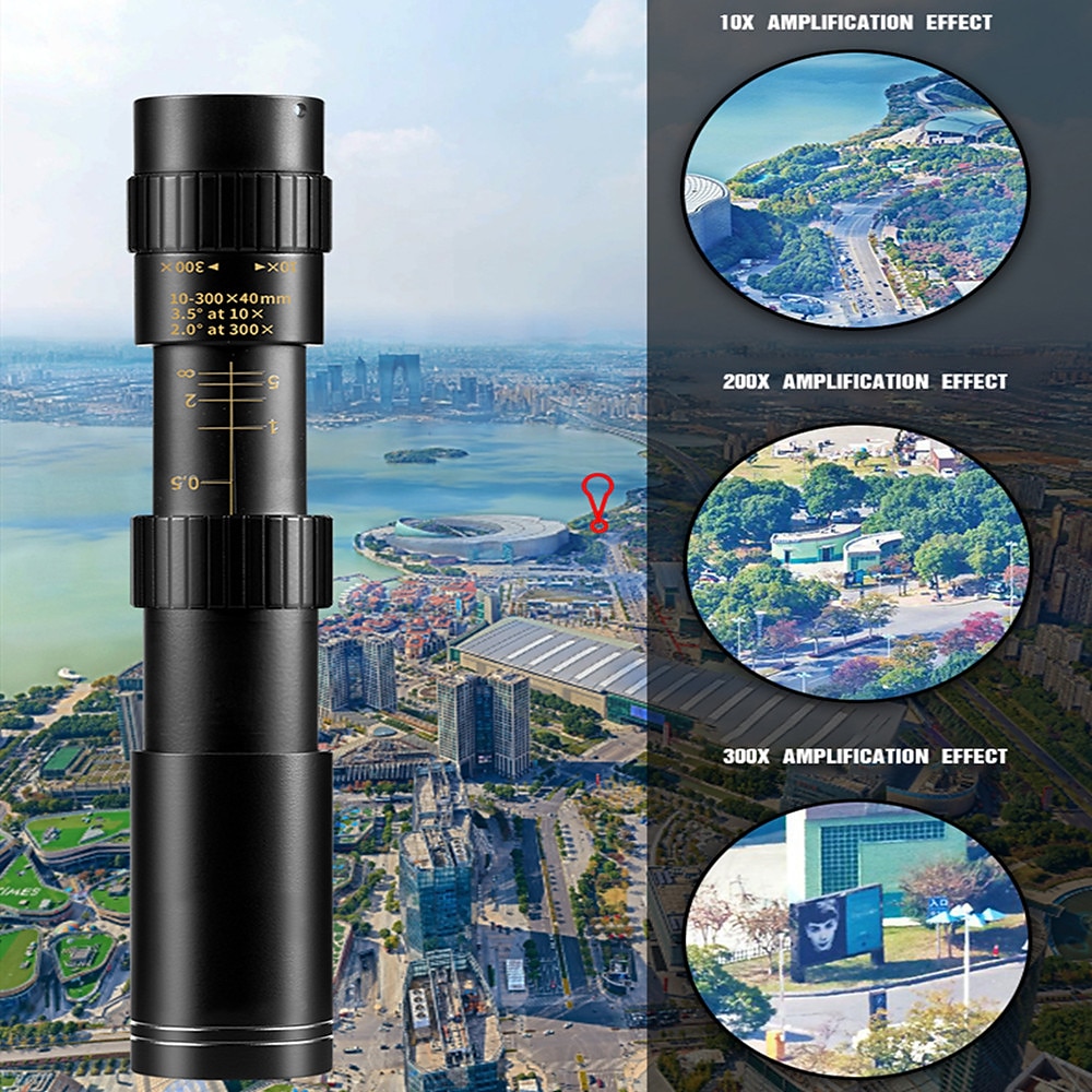 Retractable Monocular 10-300X40mm Long Range Mini with Zoom Magnification for Travel Hunting Camping and Outdoors 2025 - $26.99 –P1