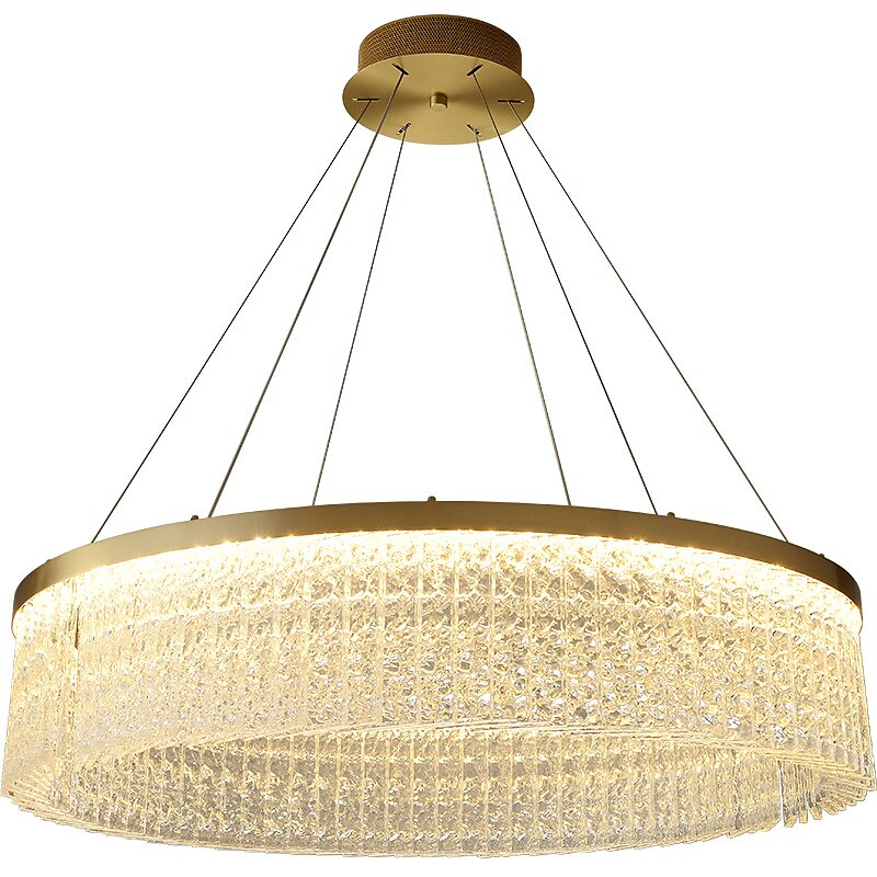 LED-taklampa glaskrona modernt guld 50cm 60cm 80cm rostfritt stål galvaniserat 220-240V 110-120V 2025 - $784.59 -P12