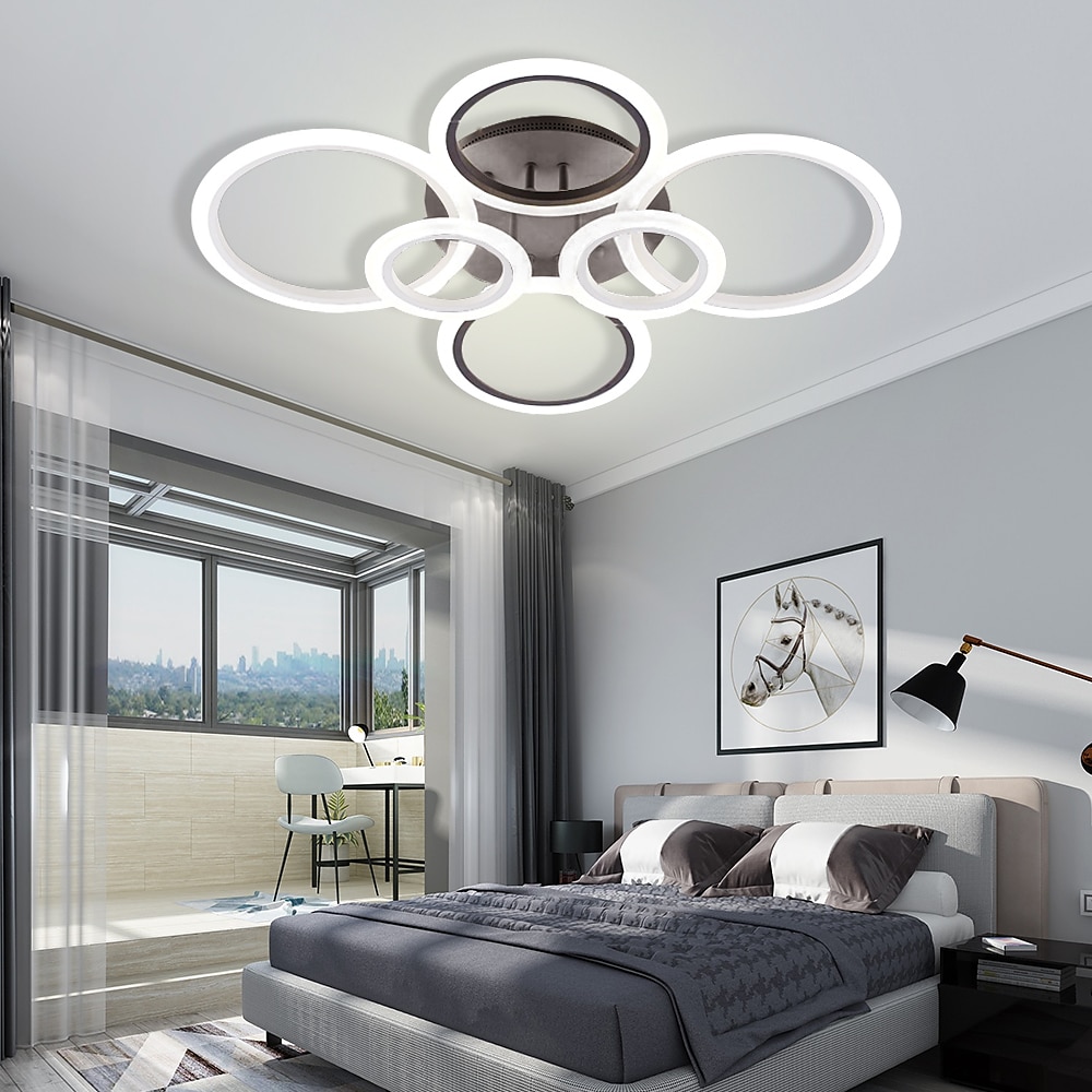 plafonnier led lueur vers l'extérieur plafonnier led 4/6/8 lumières encastrées design de cercle simplicité de style moderne acrylique 90w salon salle à manger luminaire de chambre à coucher de 2025 ? $197.99 –P6