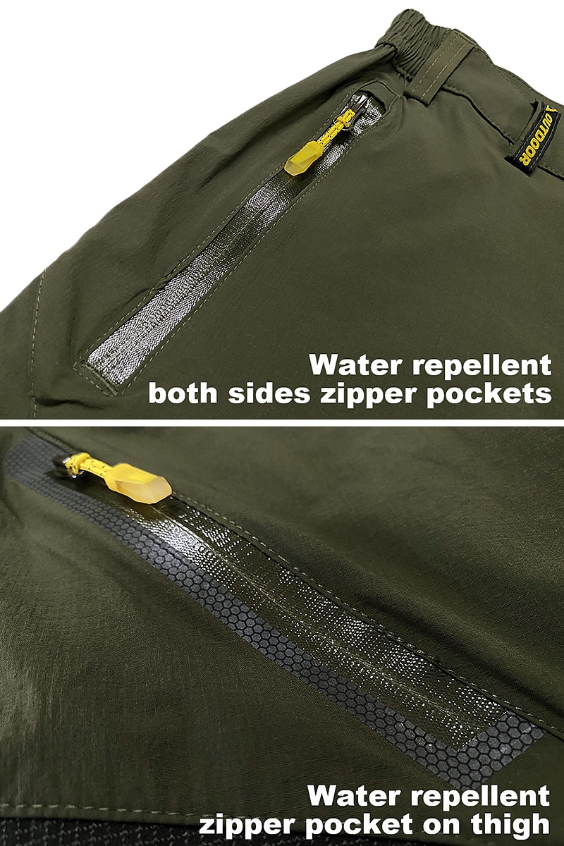 Men's Water Resistant Work Pants Hiking Mountain Pants Trousers Military Outdoor Summer Ripstop Quick Dry Pants Spandex 4 Zipper Pockets Elastic Waist Lightweight Bottoms Navy Gray Black Army Green 2025 - $34.99 –P6