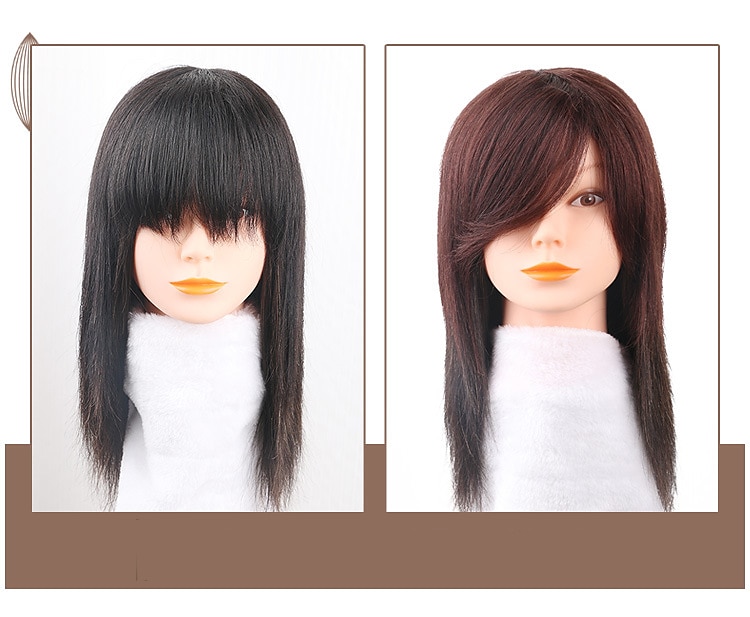 Women's Human Hair Toupees Straight Machine Made Soft / Party / Women Party / Evening / Daily Wear / Vacation 2025 - CLP $21753 –P2