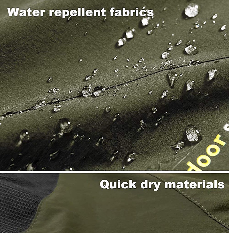 Men's Water Resistant Work Pants Hiking Mountain Pants Trousers Military Outdoor Summer Ripstop Quick Dry Pants Spandex 4 Zipper Pockets Elastic Waist Lightweight Bottoms Navy Gray Black Army Green 2025 - $34.99 –P8