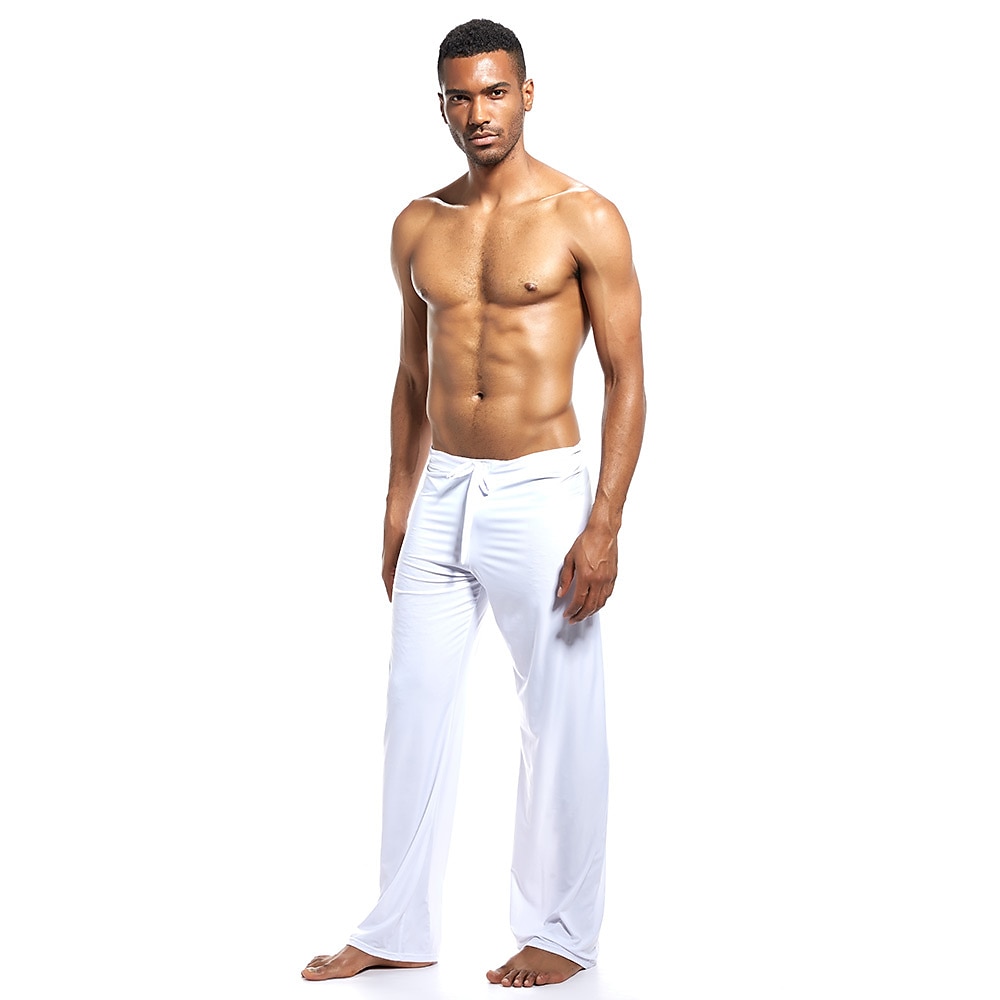Men's Yoga Pants Drawstring Quick Dry Lightweight Fitness Gym Workout Running Pants / Trousers Bottoms White Black Gray Sports Activewear Stretchy Loose 2025 - $16.49 –P9