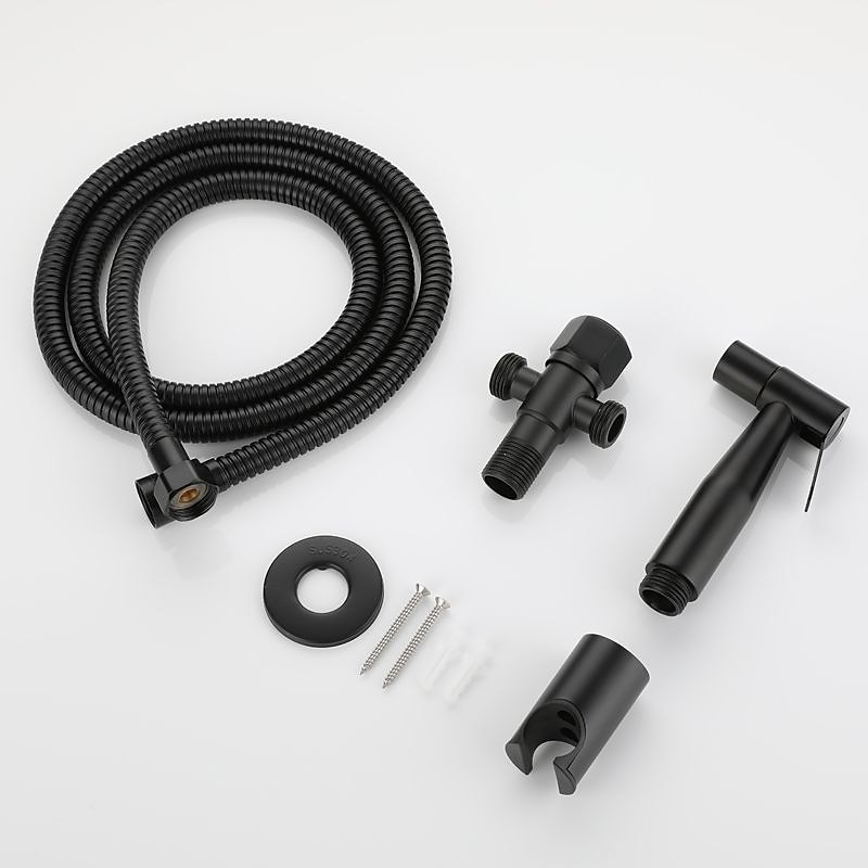 Hand-Bidet-Sprayer-Kit schwarz Dusche Badewanne Wasserhahn WC-Spray Badezimmer 2025 - $19.49 –P5