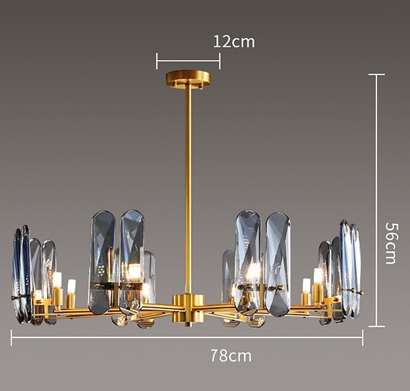 LED Pendant Light Crystal Chandelier Unique Design Copper Nordic Style 4 6 8 12 Heads 220-240V 110-120V 2025 - $636.99 –P10