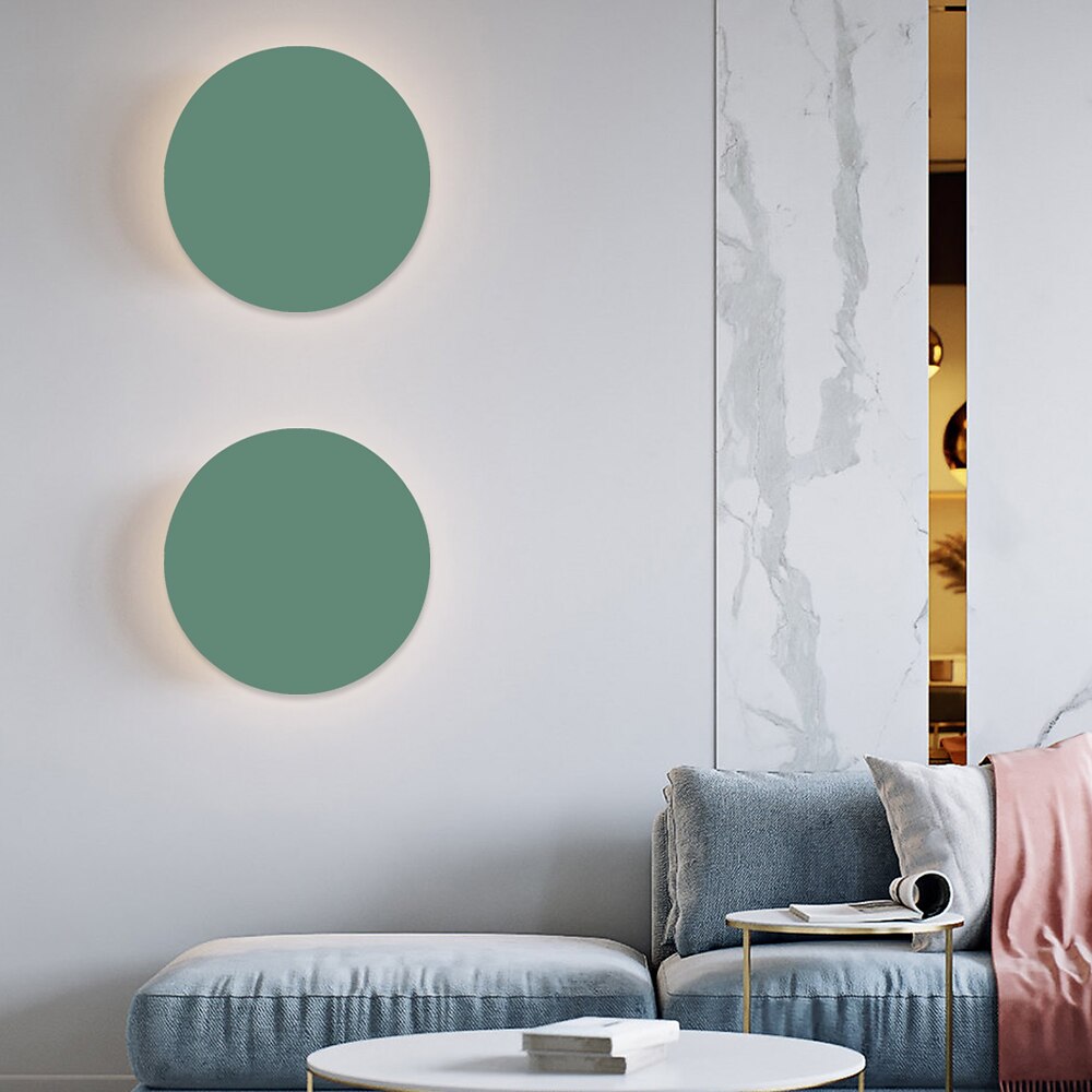 lightinthebox 1-valo 20/30cm led-seinävalaisimet pyöreä design seinävalaisimet mini yksinkertainen / moderni / nykyaikainen tyyli olohuone / makuuhuone / ruokailuhuone metalliseinävalaisin 110-120v/ 2025 - $94.99 –P5
