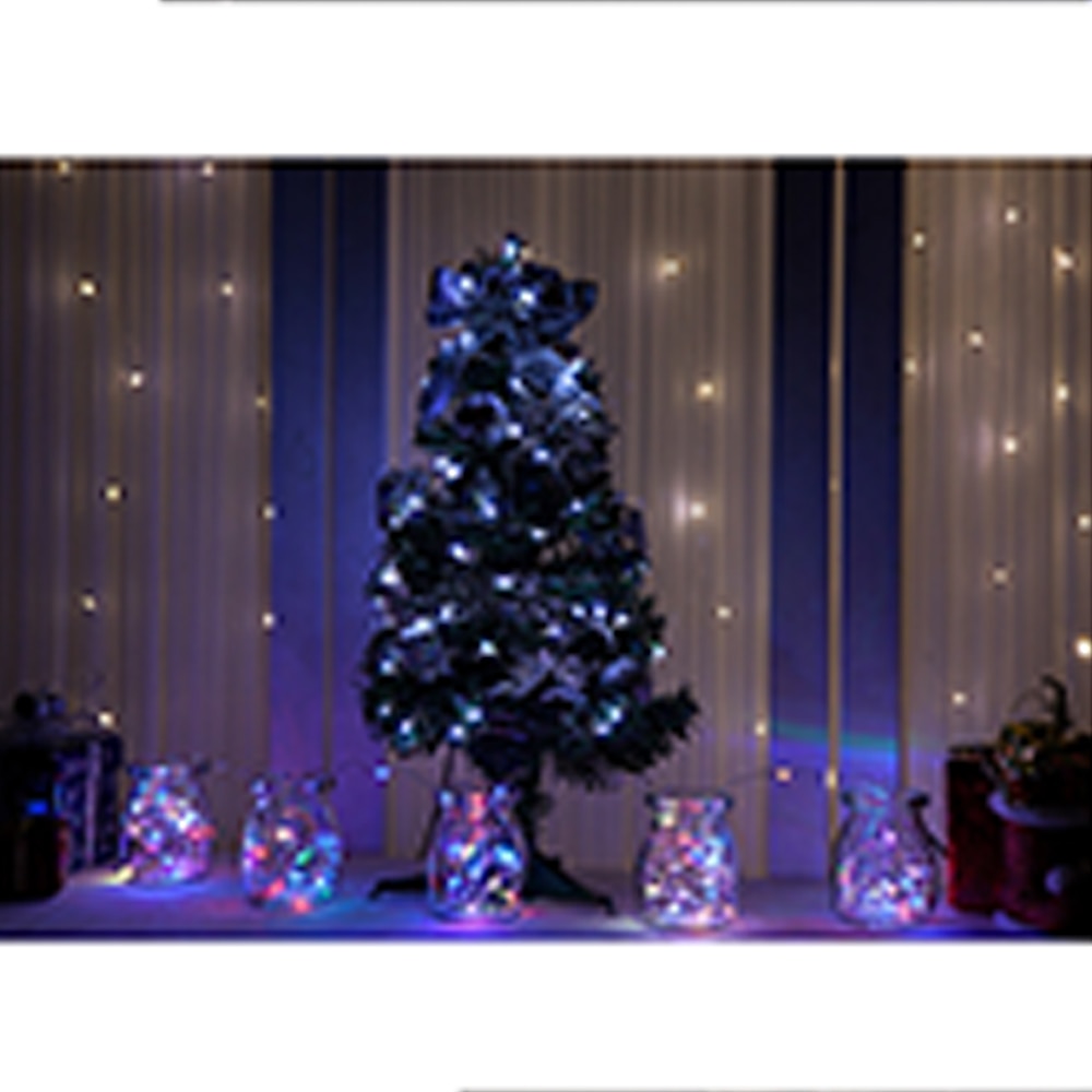 elegante festa di nozze ricevimento 10m 100led filo d'argento luci a led stringa - flessibile ghirlanda fata stringa bianco caldo per arredamento casa del 2025 a $12.99 –P10