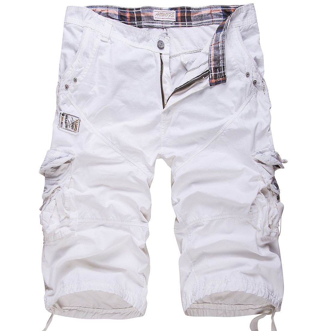 Herren Cargo Shorts Kurze Hosen Kurze Hose für Wanderer Taktische Shorts Militär Sommer Außen Ripstop Atmungsaktiv Rasche Trocknung Leicht Kurze Hose Caprihose Unten Unterhalb des Knies Weiß Schwarz 2025 - $29.99 –P5