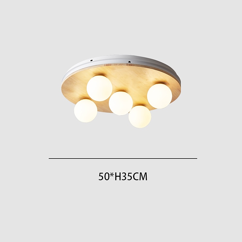 LED Deckenleuchte modernes nordisches Globe Design 50 cm Einbauleuchten Holz lackierte Oberflächen moderner nordischer Stil 220-240v 110-120v 2025 - $517.39 –P1