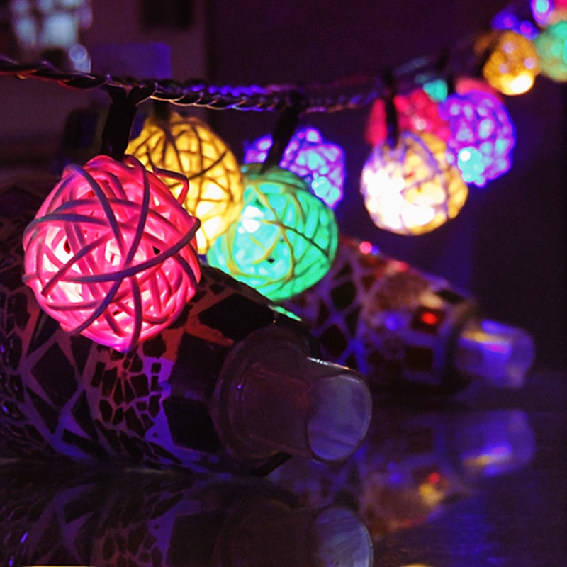 elegante ricevimento di matrimonio festa luci solari esterne stringa sepak takraw led luci fatate 6,5 m-30 led 5 m-20 led impermeabile ip65 luci stringa natale matrimonio festa giardino balcone del 2025 a $22.99 –P6