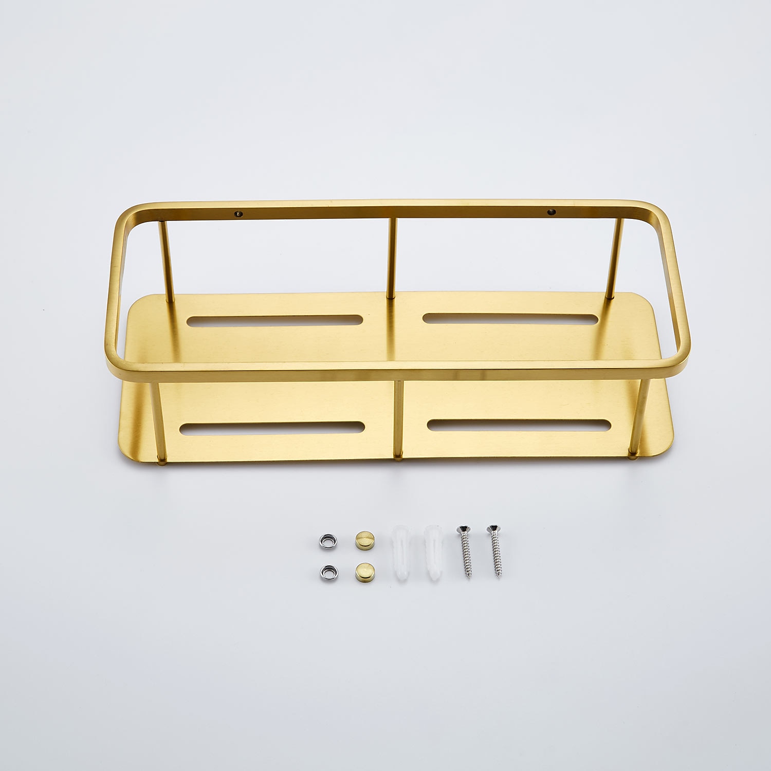 Shower Caddy Rectangle Bathroom Shelf for Washing Supplies, Bath Fixture, Wall Mounted New Design Creative Contemporary Modern 304Stainless Steel, Matte Black, Brushed Nickel, Matte Gold, Chrome 1pc 2025 - $60.99 –P8