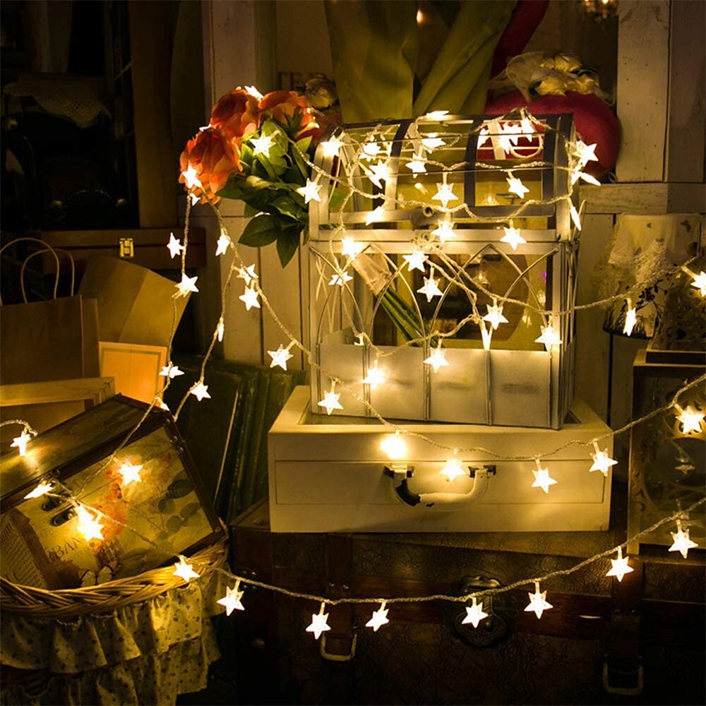 φώτα ramadan eid led ηλιακά φώτα string 40ft 12m 100leds 7m 50leds 6.5m 30leds 5m 20leds 8modes twinkle fairy lights αδιάβροχα φώτα αστέρια για εξωτερικούς κήπους γκαζόν αίθριο τοπίο Χριστούγεννα 2025 - $14.49 –P3
