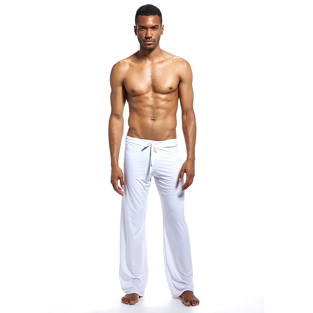 Men's Yoga Pants Drawstring Quick Dry Lightweight Fitness Gym Workout Running Pants / Trousers Bottoms White Black Gray Sports Activewear Stretchy Loose 2025 - $16.49 –P12