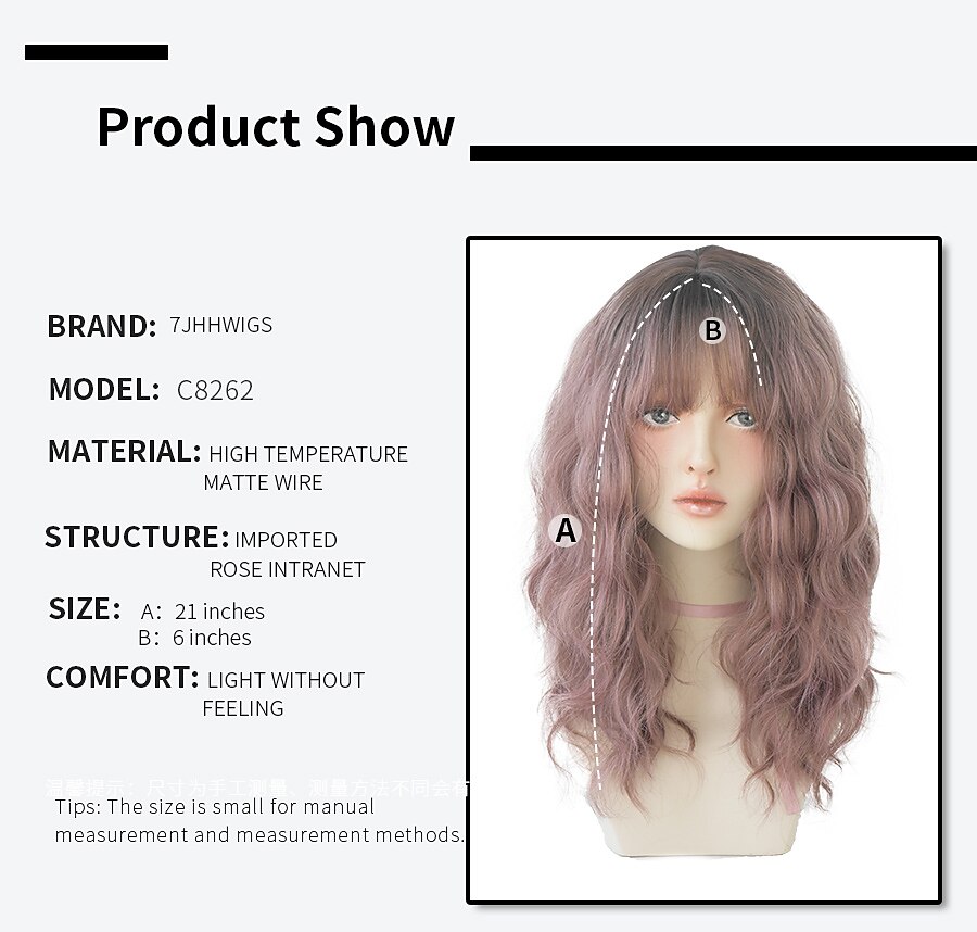 lang krullend bruin haar zwart geverfd op de top hoge temperatuur zijde synthetische pruik met knal vrouwen mode haren 2025 - $17.49 –P2