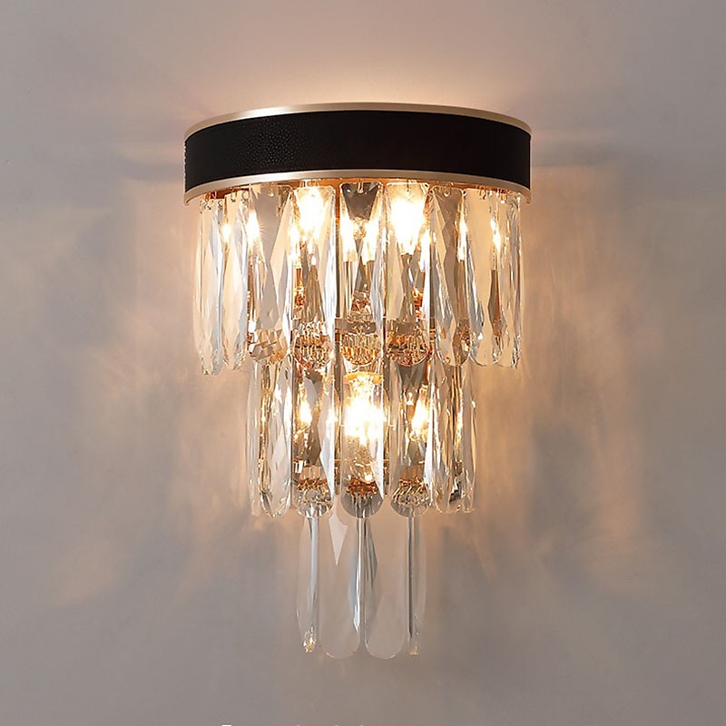 krystall moderne vegglamper vegglamper grå gjennomsiktig soverom butikker kafeer krystall vegglampe 220-240v 110-120v 5 w 2025 - $198.99 –P13