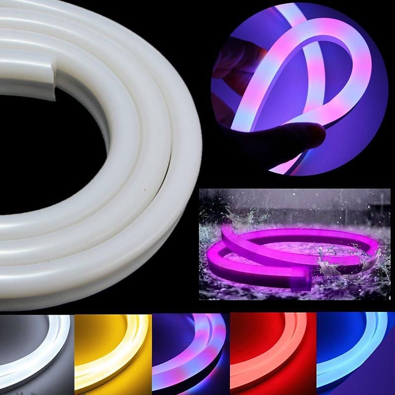 2 m 6,6 láb neon csík lámpák 240 led 2835 smd meleg fehér színes barkács karácsonyi újév bár ágynemű parti vízálló vágható dekoratív 12v 2025 - $18.99 –P2