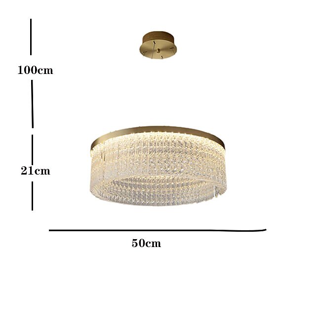 LED-taklampa glaskrona modernt guld 50cm 60cm 80cm rostfritt stål galvaniserat 220-240V 110-120V 2025 - $784.59 -P3
