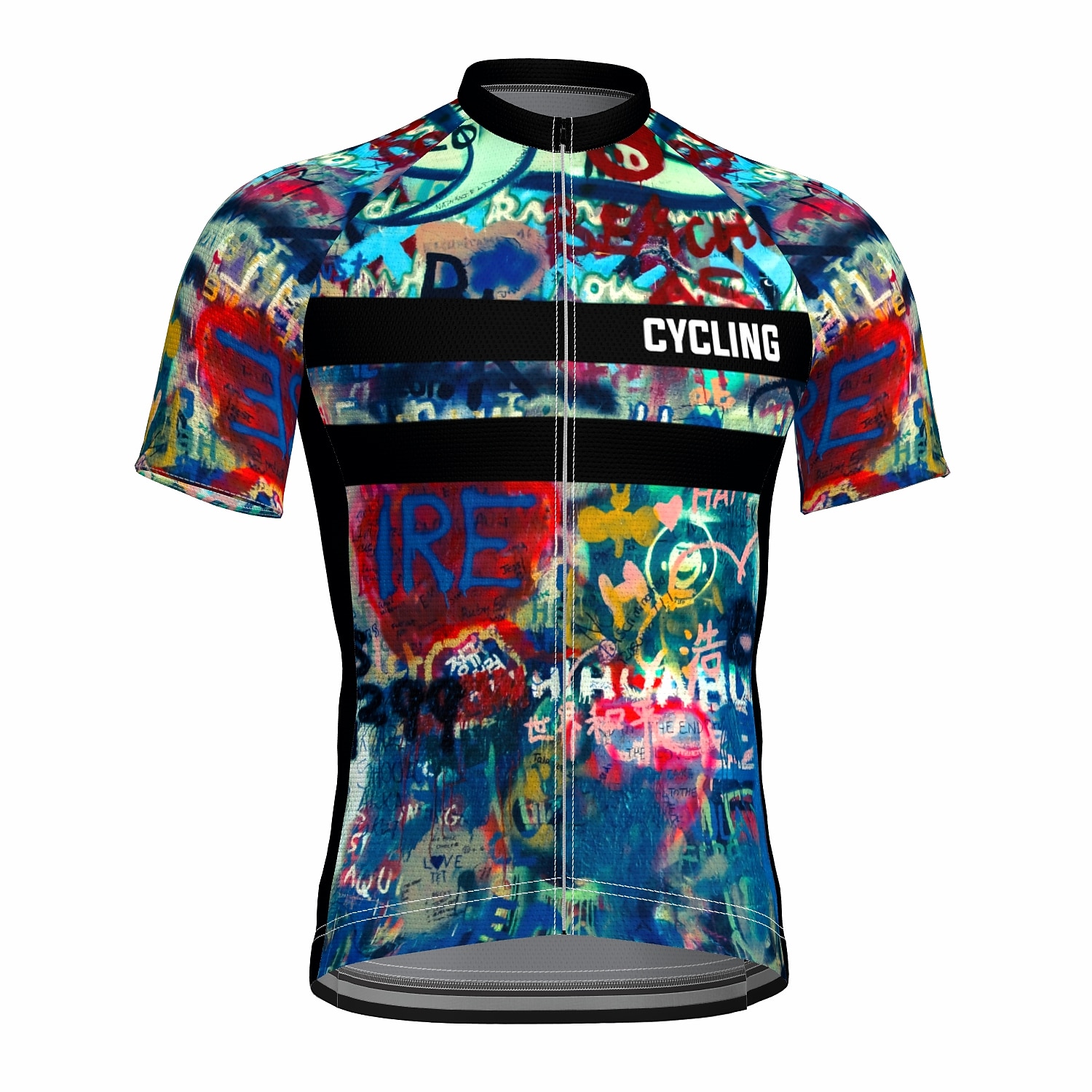 Men's Cycling Jersey Graffiti Funny Short Sleeve Bike Jersey Top with 3 Rear Pockets Mountain Bike MTB Road Bike Cycling Quick Dry Reflective Strips Back Pocket Moisture Wicking Sports Black Yellow 2026 - $30.99 –P7