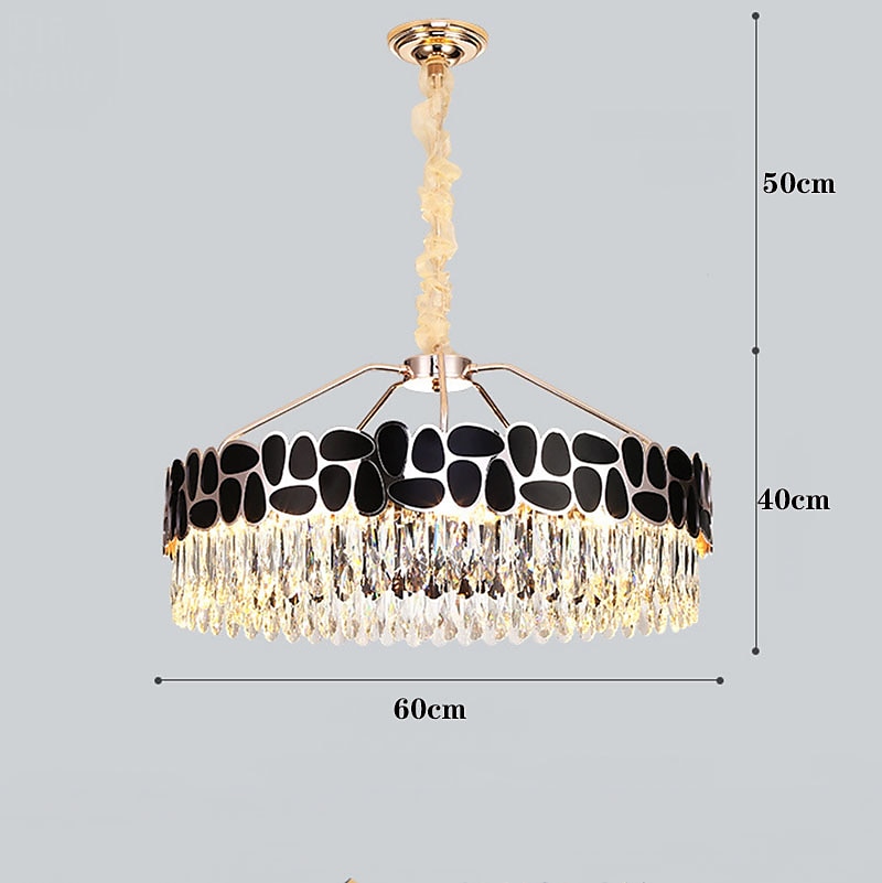 led anheng lys krystall lysekrone sirkel 60cm 80cm lantern desgin rustfritt stål galvanisert moderne 220-240v 110-120v 2025 - $1444.99 –P10