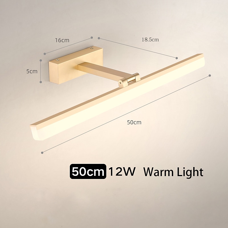 2025年 led mirror light vanity light matte modern 50cm 60cm 70cm バスルーム照明浴室アルミウォールライト ip20 110-240 v 0 w  コレクション – $75.99 –P6