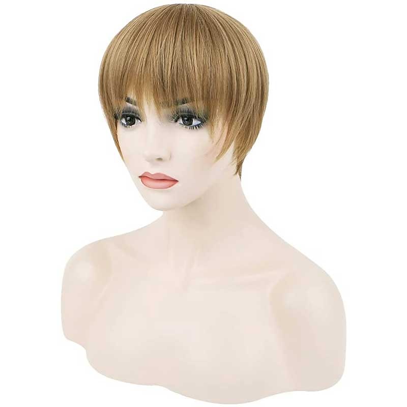 peluca de corte corto rubia recta corte pixie peluca resistente al calor pelucas cortas de cabello corto con flequillo 2026 - $20.99 –P10