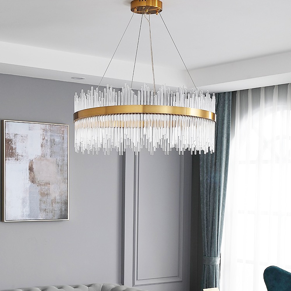 LED Pendant Light 50 / 60 / 80cm Light Luxury European K9 High end Crystal Chandelier Dimming Ceiling Lamp Suitable for Bedroom Dining Room Study AC110V AC220V 2025 - $519.99 –P9