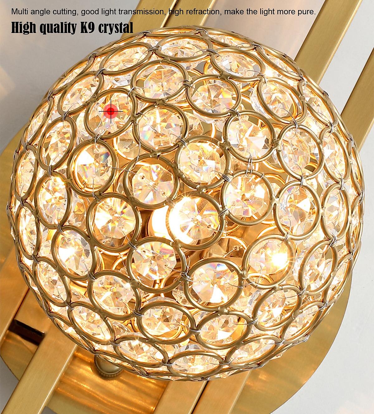 Lightinthebox LED Wall Lights Light Luxury Crystal Wall Lamp Postmodern Simple Living Room American Nordic Bedroom Bedside Stairs Background Wall Corridor Crystal Lighting G9 Light Source AC100-240V 2025 - $315.29 –P6