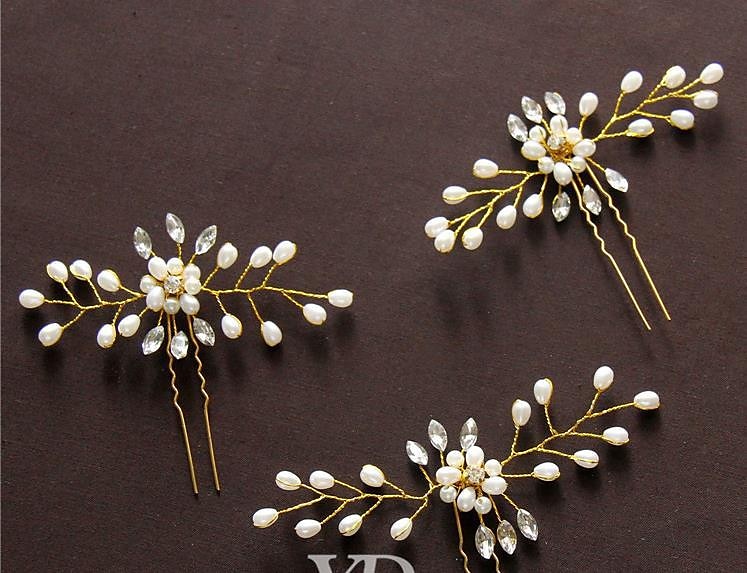 joias de casamento coreano grampo de cabelo de cristal pérola grampo de cabelo em forma de u vestido de noiva acessórios de estilo de cabelo de 2025 por $2.49 –P14