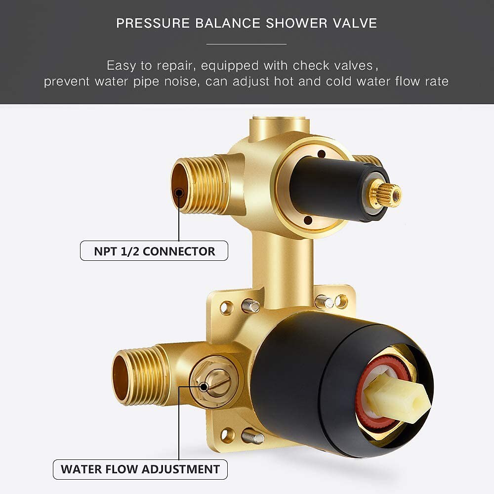 Shower Faucet,Shower Faucet Set Rainfall Shower Contemporary Painted Finishes Mount Inside Ceramic Valve Bath Shower Mixer Taps 2025 - $242.99 –P6