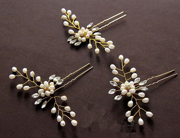 joias de casamento coreano grampo de cabelo de cristal pérola grampo de cabelo em forma de u vestido de noiva acessórios de estilo de cabelo de 2025 por $2.49 –P15