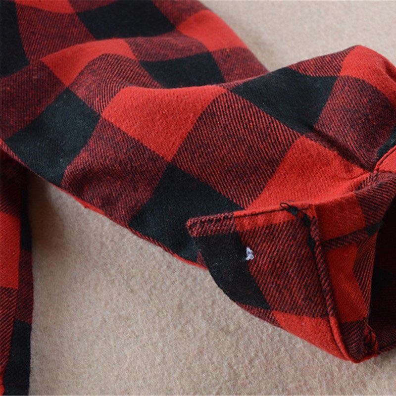 Jungen 3D Plaid Hemden Langarm Herbst Modisch Brautkleider schlicht kinderkleidung 3-12 Jahre Schulanfang Ausgehen Casual Regular Fit 2025 - $18.99 –P13