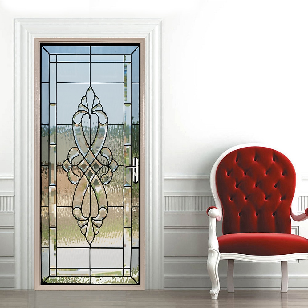 2 buc. autocolante autoadezive creative imitație de sticlă pentru uși pentru sufragerie autocolante decorative de perete rezistente la apă 30,3"*78,7"(77x200cm) 2025 - $26.99 –P6