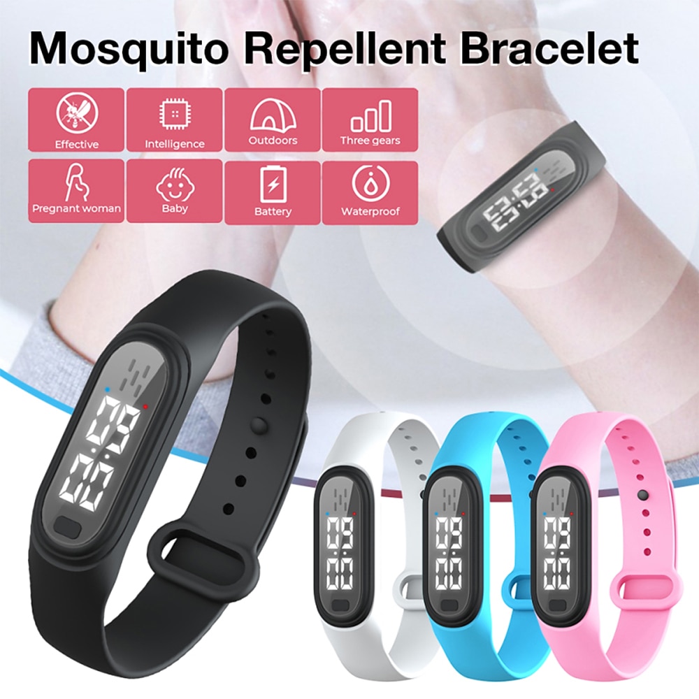 USB Charging Ultrasonic Mosquito Repellent Wristband – Wearable for Adults and Kids, Effective Insect Pest Control Watch 2025 - $17.99 –P5