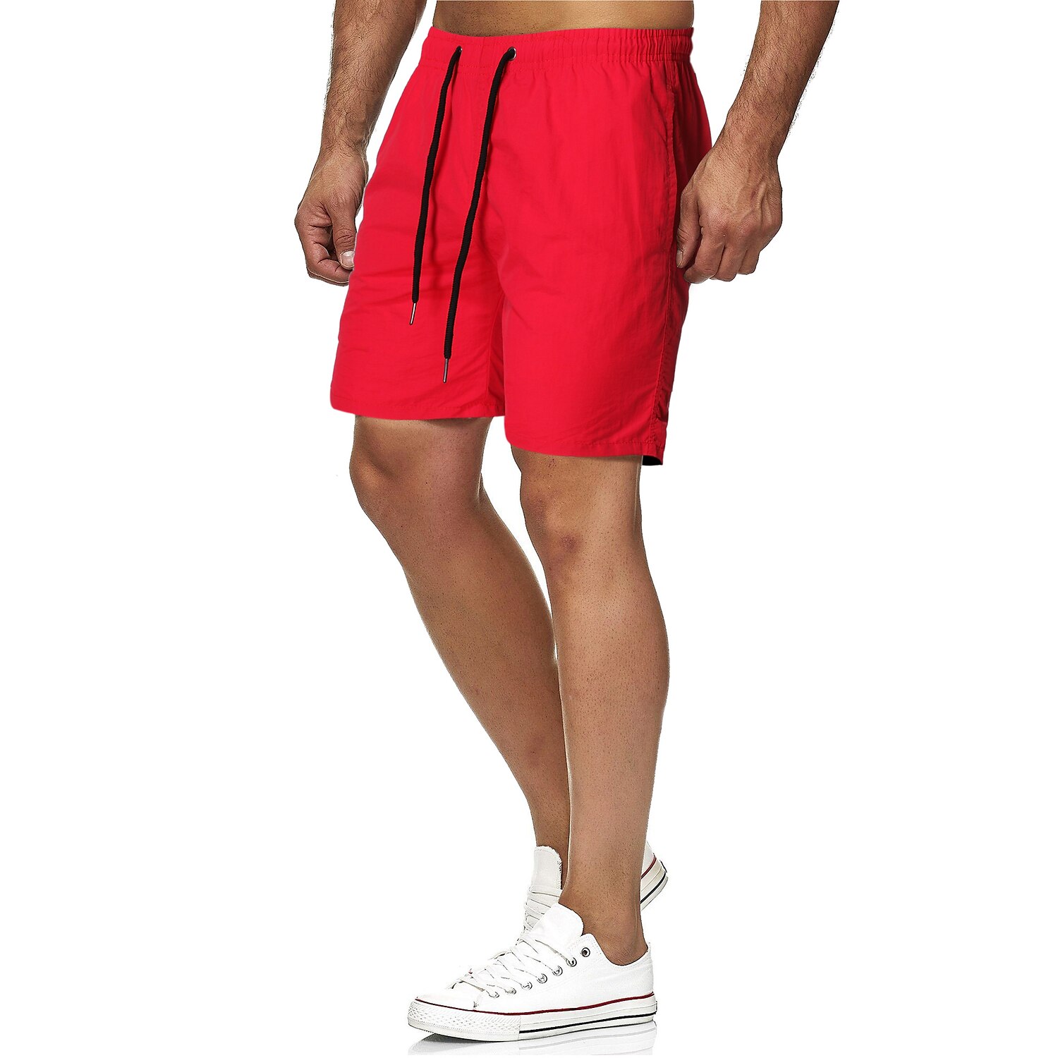 Herr Boardshorts Badshorts Beach Shorts Snörning Elastisk midja Mönster Ensfärgat Mönster Snabb tork Utomhus Knelängd Dagligen Strand Hawaiisk Chino Gräsgrön Svart Microelastisk 2025 - $15.99 -P5
