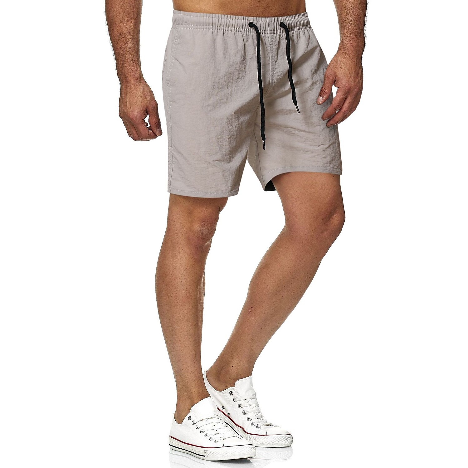 Herr Boardshorts Badshorts Beach Shorts Snörning Elastisk midja Mönster Ensfärgat Mönster Snabb tork Utomhus Knelängd Dagligen Strand Hawaiisk Chino Gräsgrön Svart Microelastisk 2025 - $15.99 -P19
