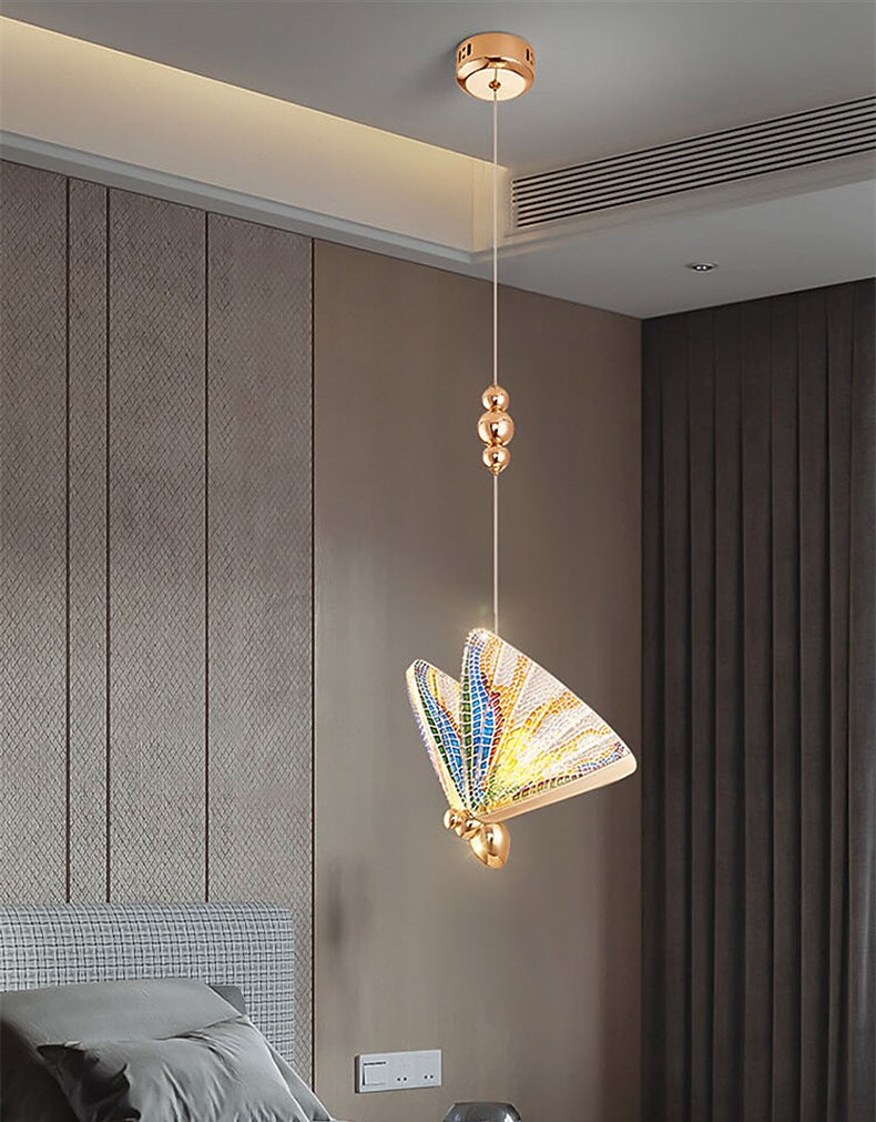 1/2-Light LED Pendant Light Luxury Creative LED Color Butterfly Pendant Lamps Modern Bedroom Bedside Cafe Bar Retest Stair Lights 110-120V 220-240V 2025 - $205.99 –P7