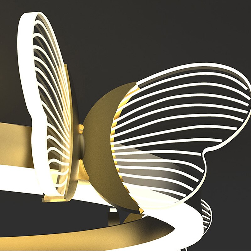led φωτιστικό οροφής 45 cm με ρυθμιζόμενο κύκλο σχεδίασης χωνευτά φώτα στερέωσης ακρυλικό καλλιτεχνικό στυλ μοντέρνο στυλ χρυσό σκανδιναβικό στυλ πεταλούδα 220-240v 2025 - $298.67 –P8