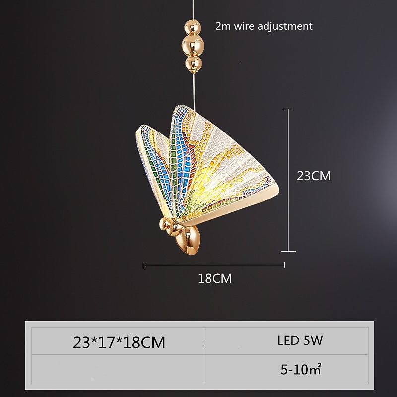 1/2-Light LED Pendant Light Luxury Creative LED Color Butterfly Pendant Lamps Modern Bedroom Bedside Cafe Bar Retest Stair Lights 110-120V 220-240V 2025 - $205.99 –P1