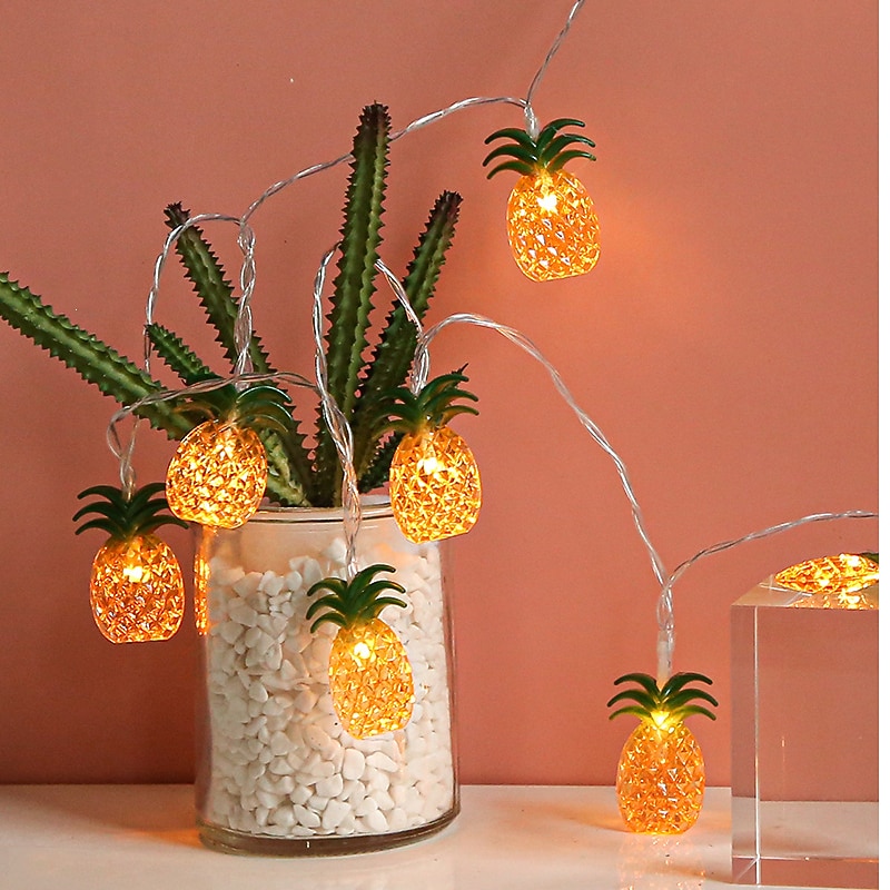 Élégante lumière de réception de mariage lumières LED en forme d'ananas 6M 3M 1,5M fonctionnement par batterie ou USB décoration de jardin patio de vacances de mariage de 2026 ? $15.49 –P1