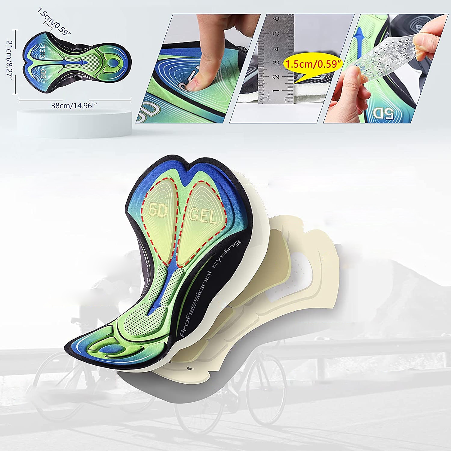 Herren Einfarbig Fahrrad Unterwäsche Fahhrad Gepolsterte Shorts / Chamois Mountainbike MTB Straßenradsport Sport 3D-Polster Radfahren Schnelltrocknend Feuchtigkeitsableitend Schwarz Rot Bekleidung 2026 - $35.99 –P5