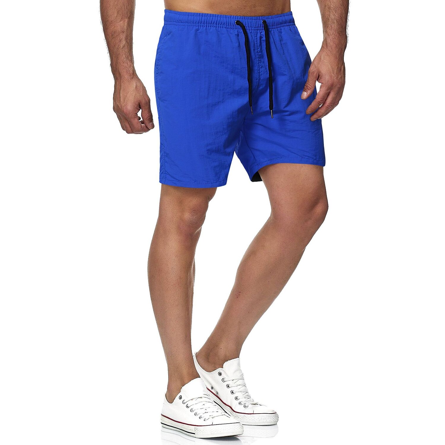 Herr Boardshorts Badshorts Beach Shorts Snörning Elastisk midja Mönster Ensfärgat Mönster Snabb tork Utomhus Knelängd Dagligen Strand Hawaiisk Chino Gräsgrön Svart Microelastisk 2025 - $15.99 -P17