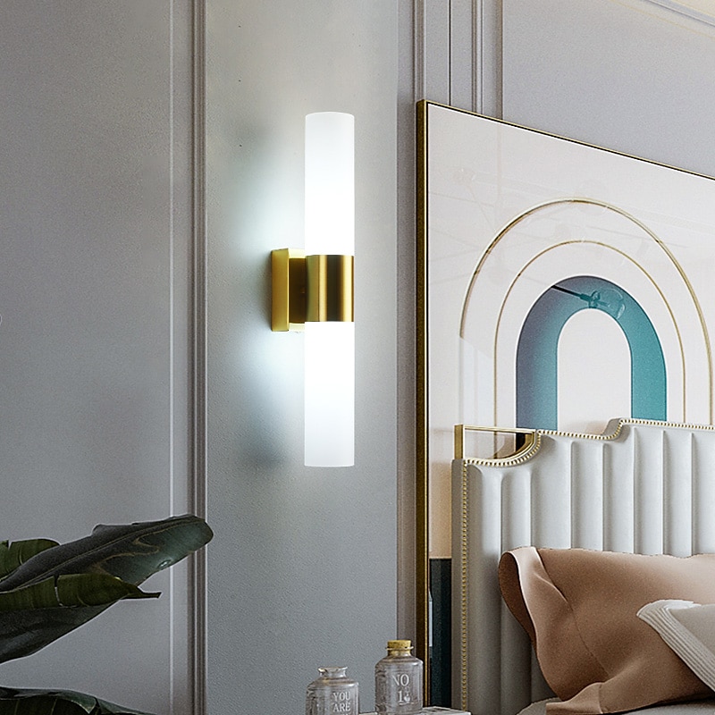 lightinthebox aplice cu led aplice de perete în stil nordic modern mat aplice de perete aplice cu led pentru dormitor sufragerie lumina de perete din sticla 220-240v 12 w 2025 - $165.99 –P10