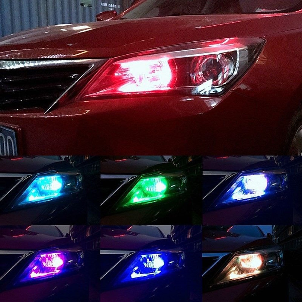 rgb ledet billys 1 sett t10 rgb led 5050 smd w5w 168192 bilklarasjonslamper 12v kileside automatisk hale parkeringslampe med fjernkontroll bremselys reversering backup for universal alle år 2025 - $8.49 –P3