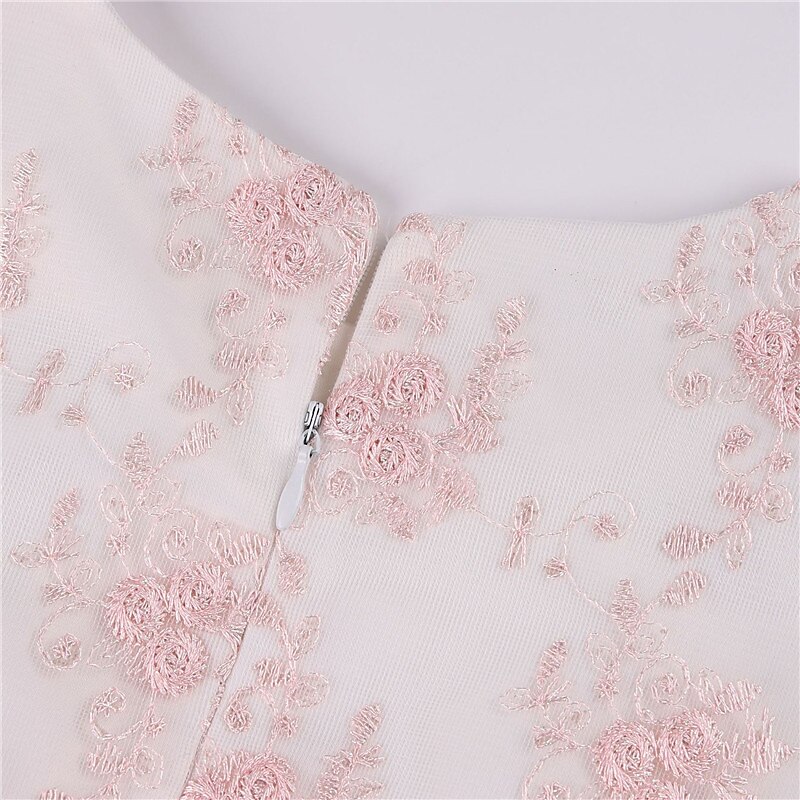 Kids Girls' Dress Floral Sleeveless Party Embroidered Lace Trims Bow Cute Cotton Knee-length Skater Dress Summer 3-10 Years Pink Dusty Rose Red 2025 - $39.99 –P18