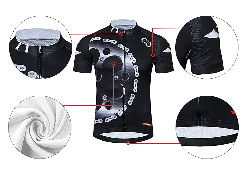 Per uomo Maglia da Ciclismo Grafico Geometrico A Motivi Manica Corta Bicicletta Maglia con 3 tasche posteriori Mountain Bike MTB Ciclismo su strada Asciugatura Rapida Morbido Tasca Posteriore del 2026 a $30.99 –P2