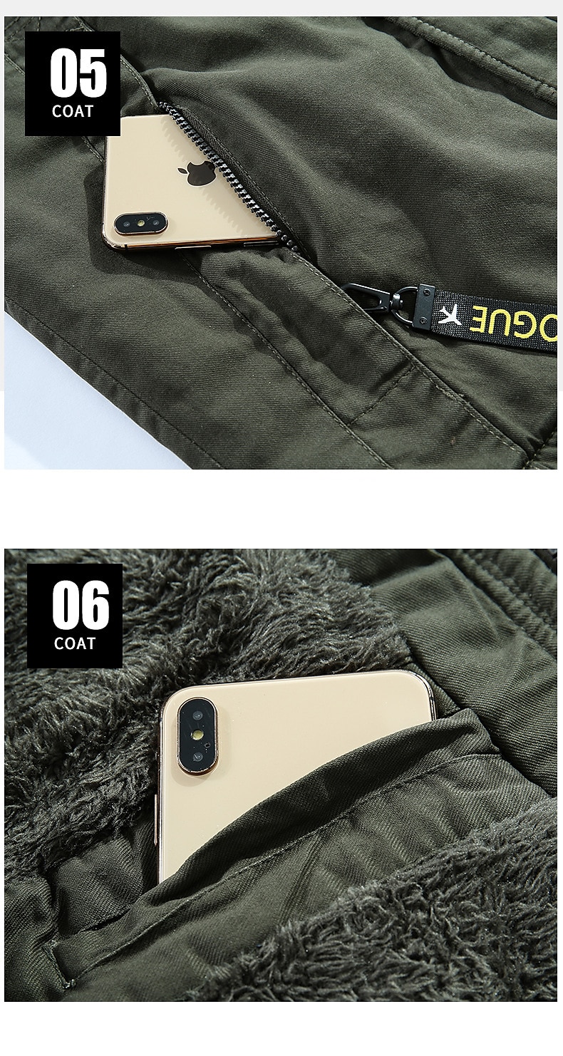 parka de iarnă pentru bărbați jachetă polar de drumeție jachetă de vânt caldă cu jachetă tactică militară cu glugă jachetă termică rezistentă la vânt în aer liber trenci sport top schi vânătoare pescuit verde armată negru 2025 - $87.99 –P8