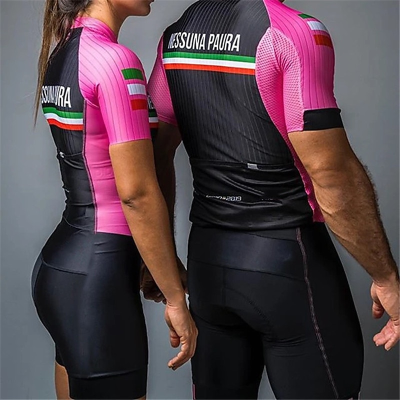 Dam Kortärmad Cykeltröja med shorts Triathlondräkt Sommar Elastan Polyester Grön Vit Svart Lappverk Rolig Cykel Träningsdräkter Andningsfunktion Snabb tork Bakficka Svettavvisande sporter Lappverk 2025 - $44.99 –P7