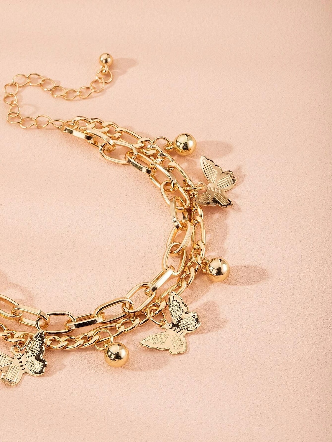 Women's Chain Bracelet Vintage Bracelet Layered Butterfly Fashion Personalized Elegant Holiday Alloy Bracelet Jewelry Gold For Holiday Date Birthday Beach Festival 2025 - $7.49 –P5