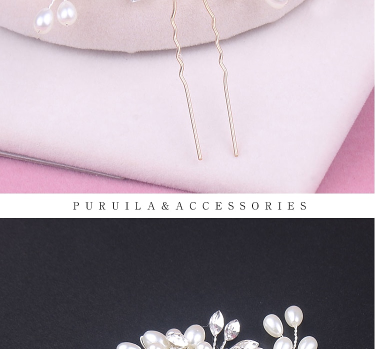 joias de casamento coreano grampo de cabelo de cristal pérola grampo de cabelo em forma de u vestido de noiva acessórios de estilo de cabelo de 2025 por $2.49 –P12
